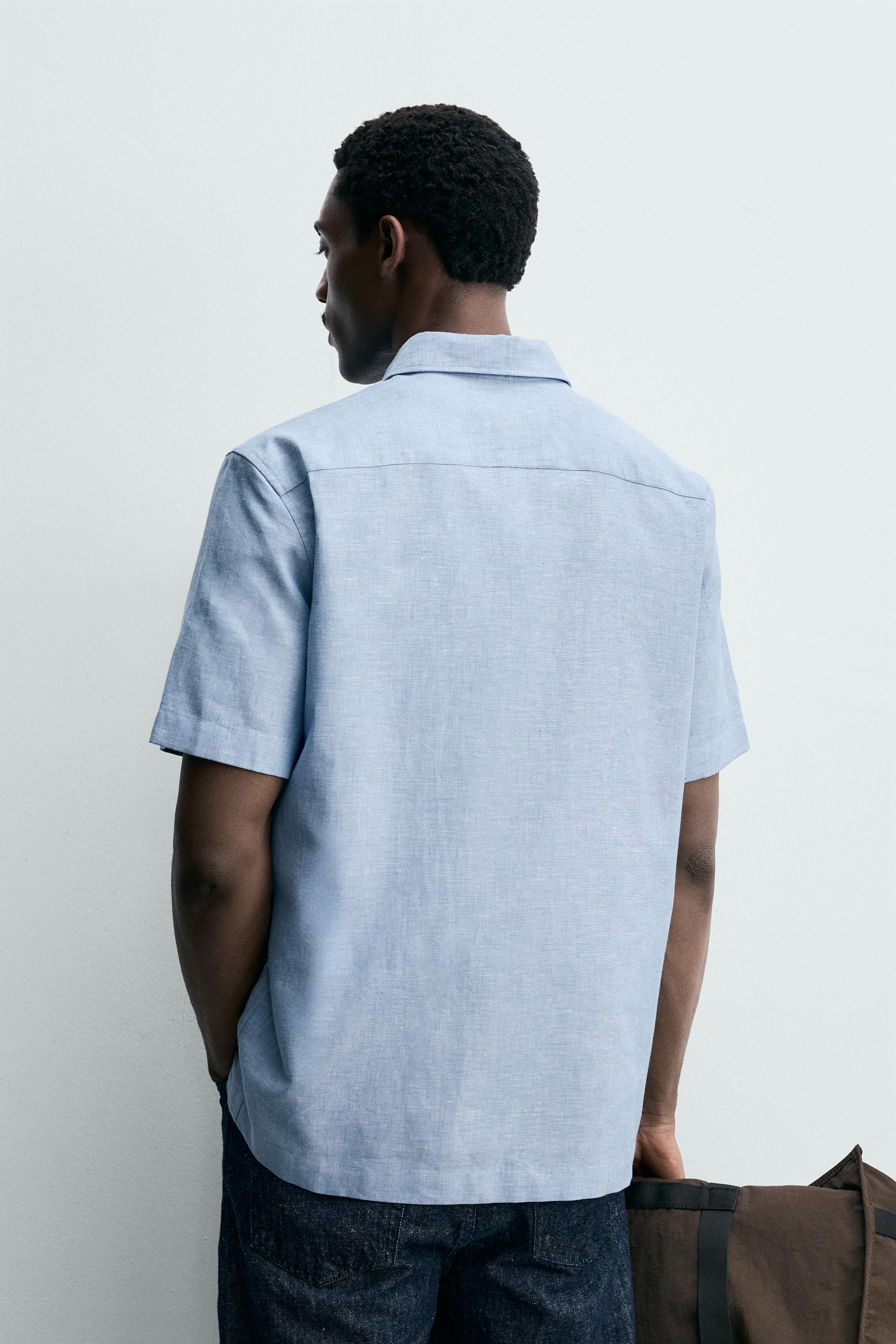 LINEN COTTON REGULAR FIT SHIRT